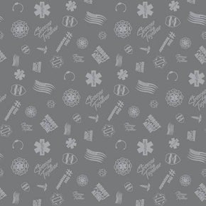 C10421R-Gray - Nobody Fights Alone - Riley Blake Designs