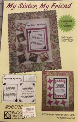 My Sister My Friend Pattern & Panel