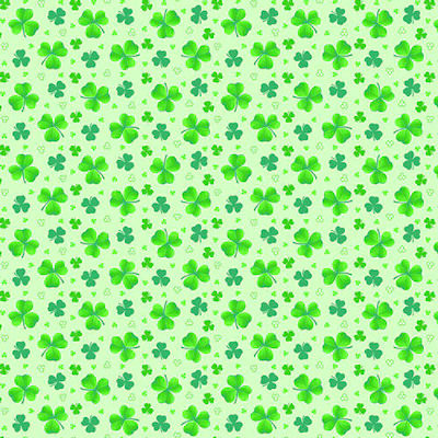 Pot of Gold - Shamrocks on Green - 9368-66 - Henry Glass