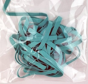 Qtr Inch Elastic by yard - Aqua
