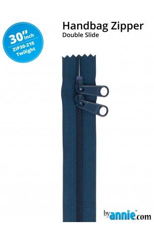 30" Handbag Zippers - Double Slide - Twilight