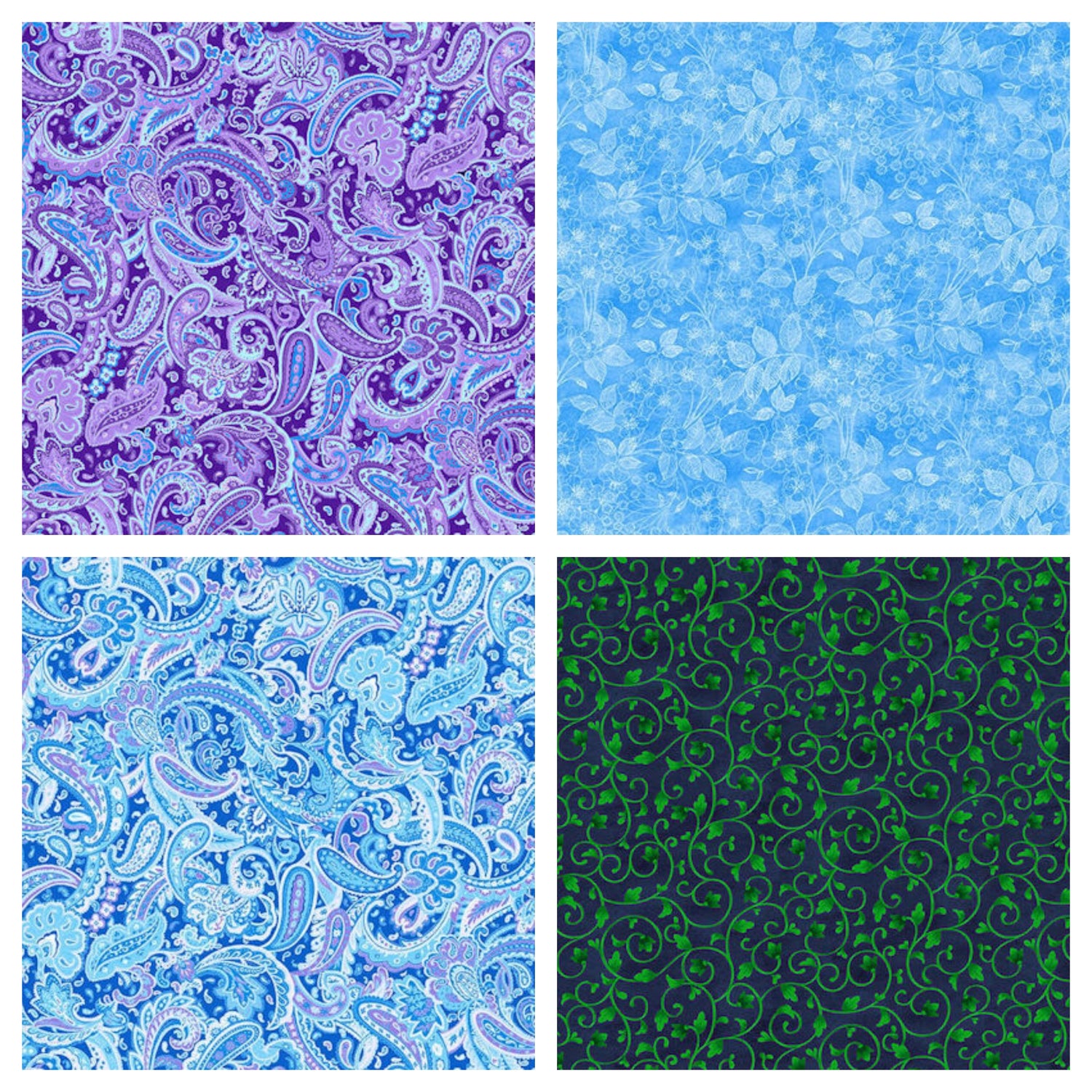 Fabric selections from the Luna Garden collection