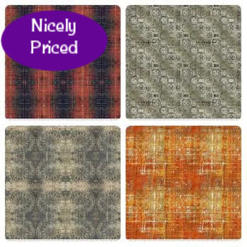 Fabric selections from the Abandoned II collection