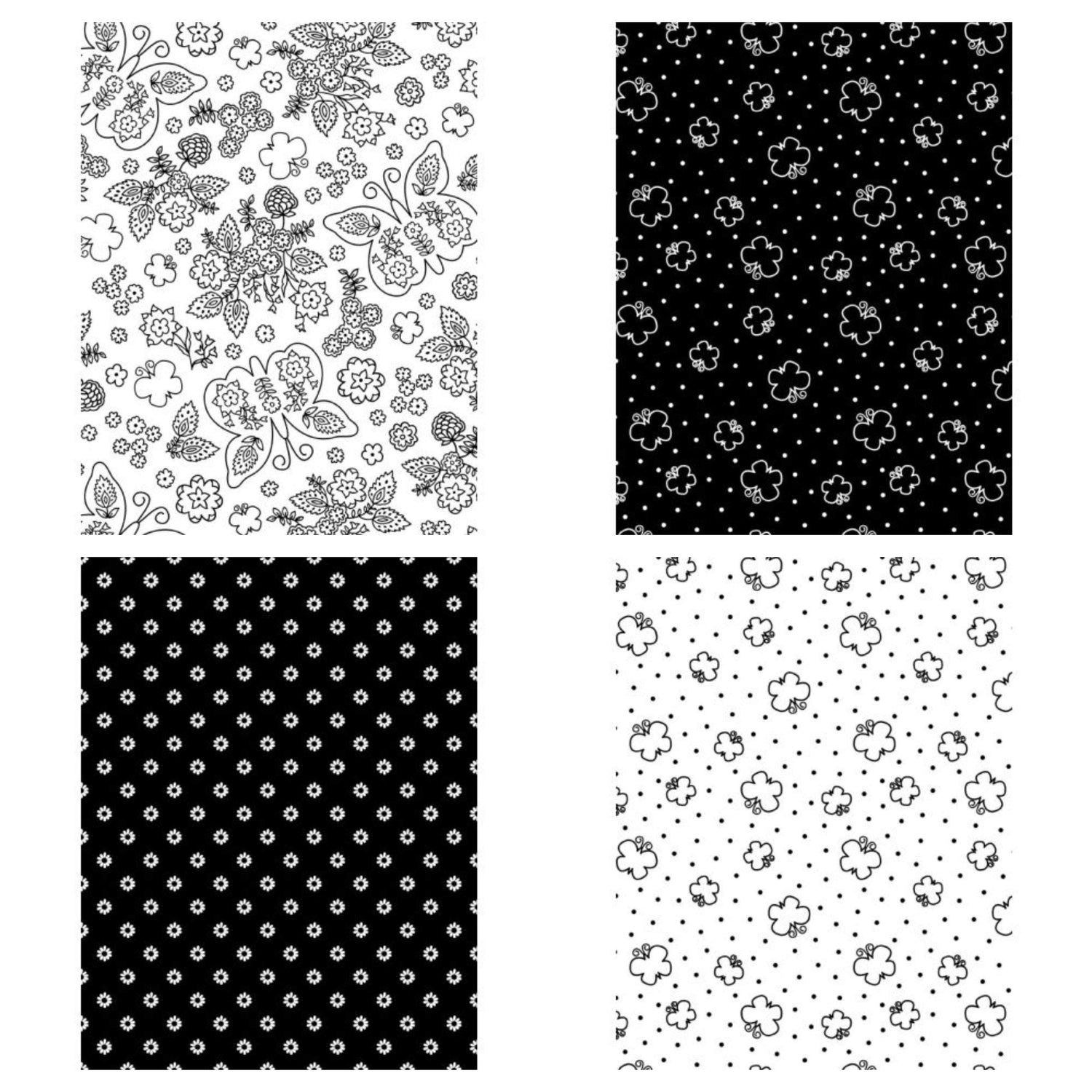 Fabric Selections from the Shadow Blooms collection