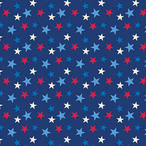 Celebrate the USA - 15201-56 Celebration Stars Navy - Benartex