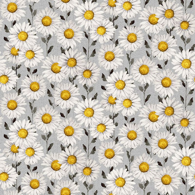 Five-Yard-Backs - 1767-90 - Gray Daisies - Henry Glass Co