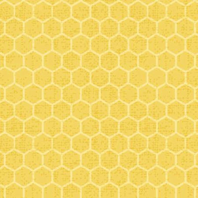 Sweet Bees - 1769-44 - Yellow Honeycomb - Henry Glass Co