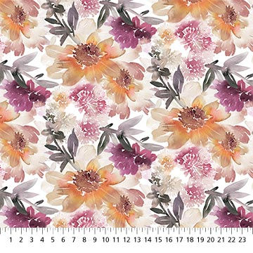 Vivian  - 26825-10 - Large Floral - Northcott Fabrics