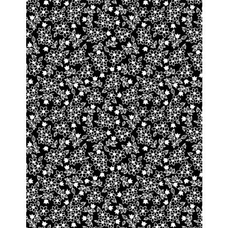Shadow Blooms - 40058-911 - Small Floral Black - Wilmington Prints