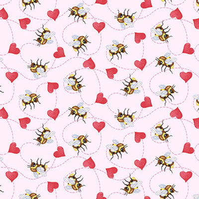 Be Mine - 482-28 Multi - Tossed Bees - Henry Glass Fabrics
