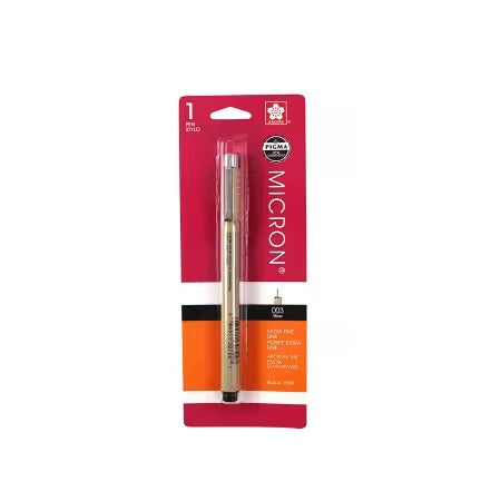 Pigma Micron Pen Black .15mm Size 03