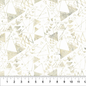 Quilting is My Voice  - 83140-11 - Triangle Maze Vanilla - Northcott Fabrics
