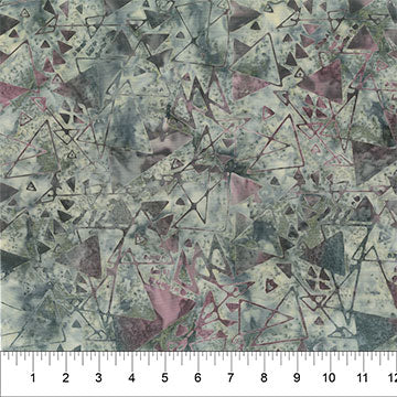 Quilting is My Voice  - 83140-92 - Triangle Maze Smoke - Northcott Fabrics
