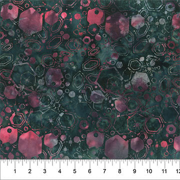 Quilting is My Voice  - 83142-79 - Hexy Burst Dark Green - Northcott Fabrics
