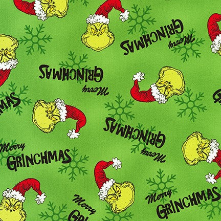 How the Grinch Stole Christmas - ADE-15783-7 Green - Robert Kaufman Fabrics