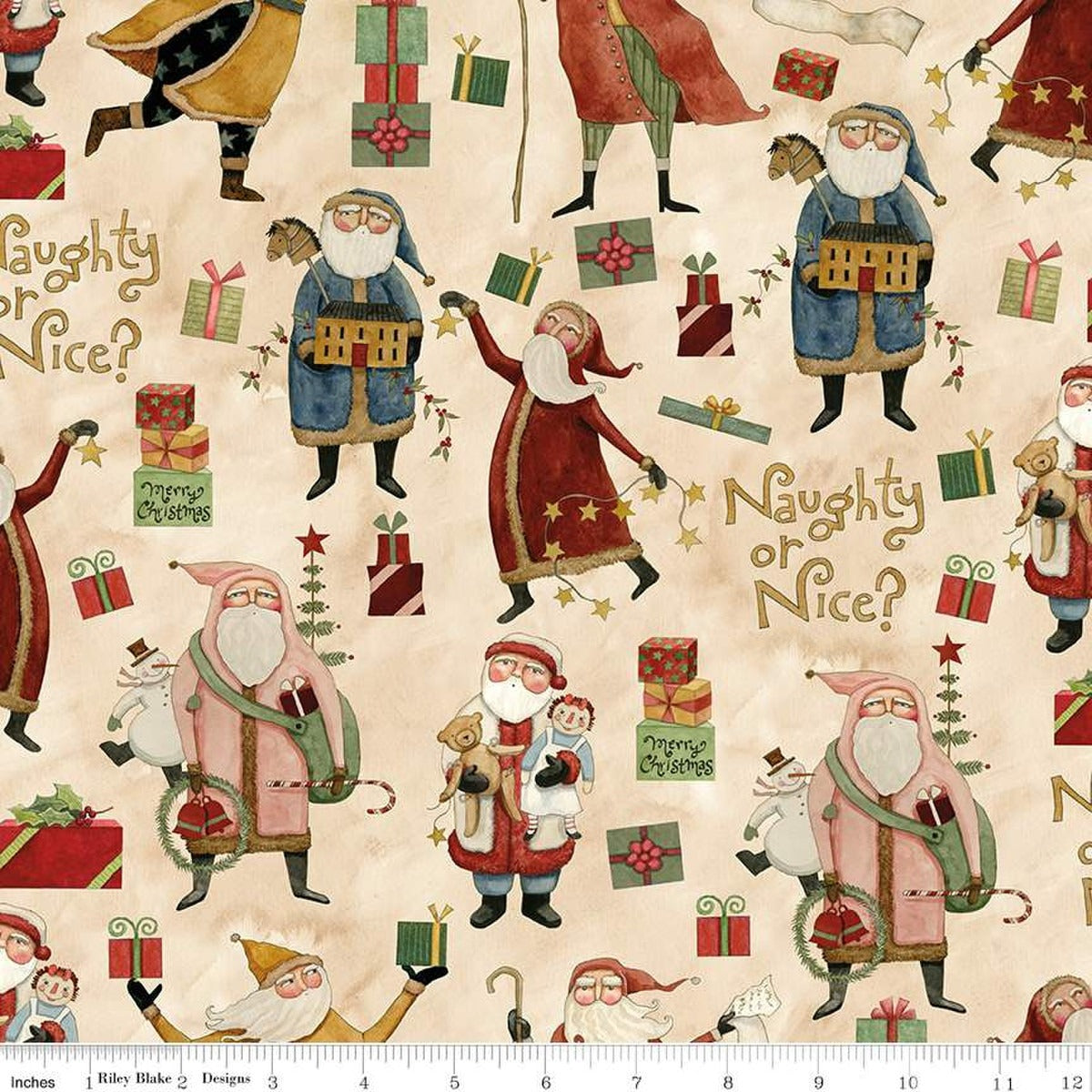 Naughty or Nice - C16260-Parchment  - Main - Riley Blake Designs