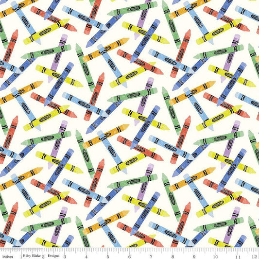 New Box of Crayons - C16513-Cloud - Crayon Toss Cloud - Riley Blake Designs