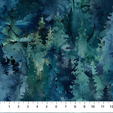 Northern Peaks  - DP25169 44 - Blue - Northcott Fabrics