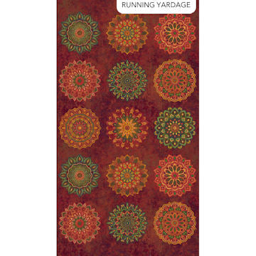 Marrakech  - DP26817-24 - Red Multi - Mandela Blocks - Northcott Fabrics