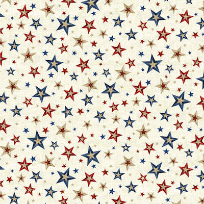 Love & Glory - LGLO 6160E - Burlap Star Toss - P&B Fabrics