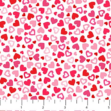 Lovey Dovey - 10404-10 White - Northcott Fabrics