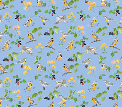 Farm Fresh 2025 AKNSH - 14958-52 - Meadow Larks Blue  - Benartex