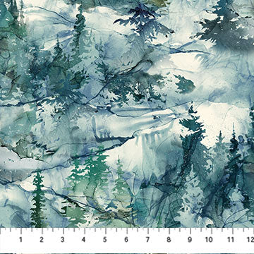 Northern Peaks  - DP251668-48 Dark Blue - Northcott Fabrics