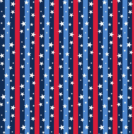 Patriotic Minis - PMIN 6048MU - Land of Liberty Stripe - P&B Fabrics