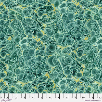 Teal Palette - PWTH279.teal - Teal Marble - FreeSpirit Fabrics