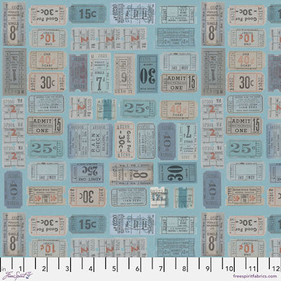 Blue Palette - PWTH282.blue - Blue Tickets - FreeSpirit Fabrics