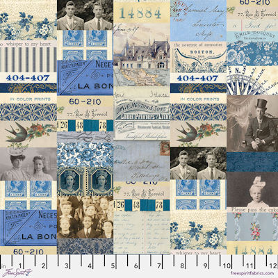 Indigo Palette - PWTH270.indigo - Indigo Collage - FreeSpirit Fabrics