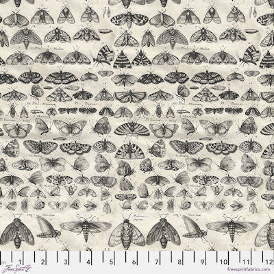 Charcoal Palette - PWTH315.Charcoal - Moths - FreeSpirit Fabrics
