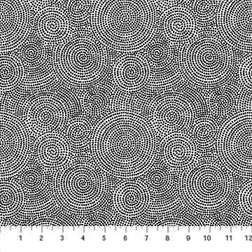 Simply Neutral 2 - 23918-99 - Dotted Circles Black - Northcott