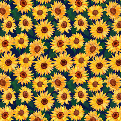 Farm Fresh 2025 AKNSH - 14960-55 - Sunflower Field Navy  - Benartex