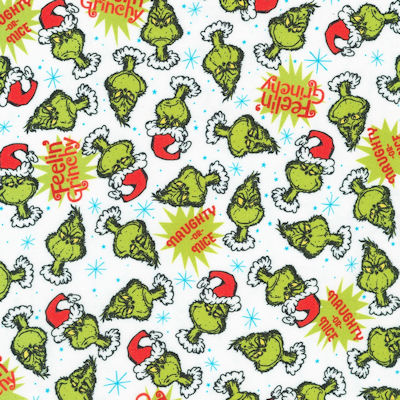 How the Grinch Stole Christmas - ADED-22567-478  Candy Cane - Robert Kaufman Fabrics