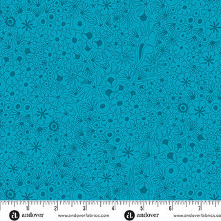 Color Camp Dusk 10422 T shallows peacock by Alison Glass for Andover Fabrics