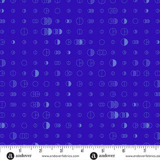 Color Camp Dusk 10423 B2 scout dark blueberry by Alison Glass for Andover Fabrics