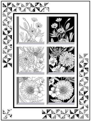 Monochrome Window Quilt Kit