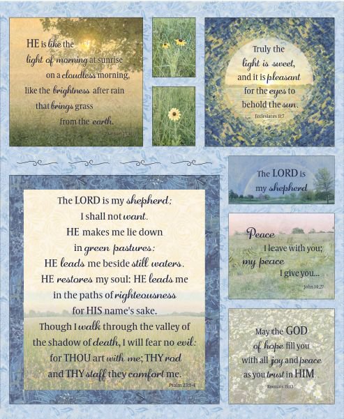 Green Pastures CD4389 36 by 42 inch batik quilt panel by Wing and a Prayer Designs for Timeless Treasures