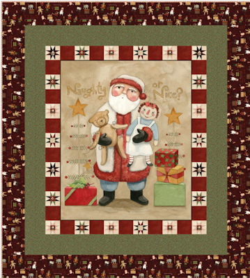 Quilt Kit - Naughty or Nice - Panel Quilt