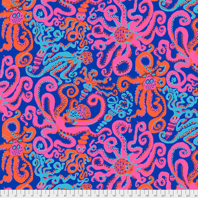 Kaffe Fassett Collective PWBM074.BLUE Octopus Free Spirit Fabrics
