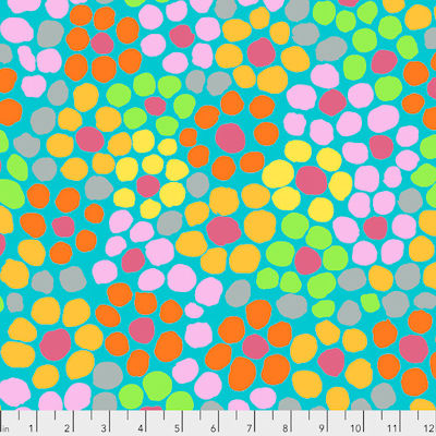 Kaffe Fassett Collective - PWBM077.AQUA Flower Dot -  Free Spirit Fabrics