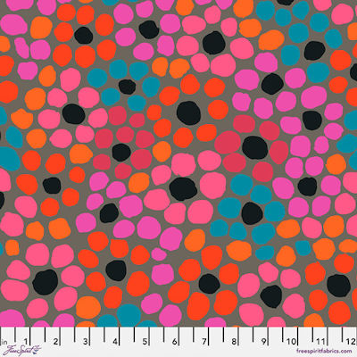 Kaffe Fassett Collective - PWBM077.GREY Flower Dot -  Free Spirit Fabrics