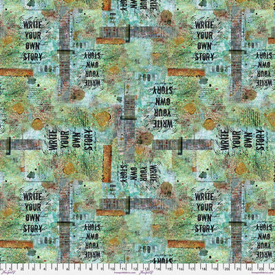 PWSE015.seafoam - Your Own Story - Live Out Loud  - Free Spirit Fabrics