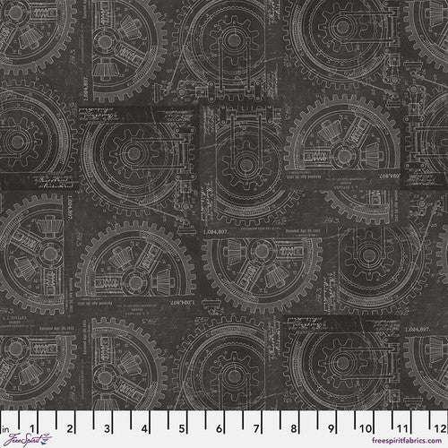 Neutral Palette - PWTH255.neutral - Gears - FreeSpirit Fabrics