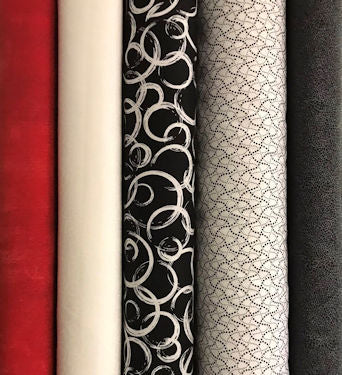 5 Yard Bundle - Black and Red
