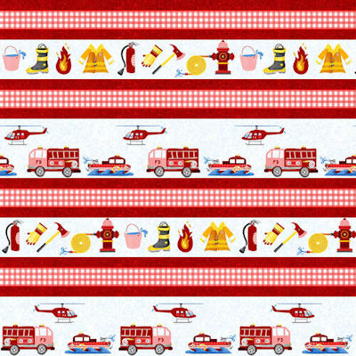 Everyday Heroes - 1348-88 Red Dalmations & Hydrants - Blank Quilting