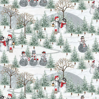 Joyful Tidings - 1571-01 Scenic Snowman - Blank Quilting