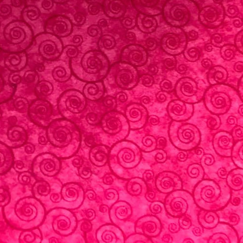 Swirls Flannel - 24778-pfln brite pink - QT Fabrics