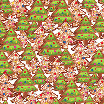 Gingerbread Factory - 1625-01 - Christmas Tree Cookies - Blank Quilting